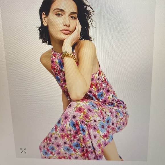 Floral High-Neck Maxi Dress - Picture 4 of 9